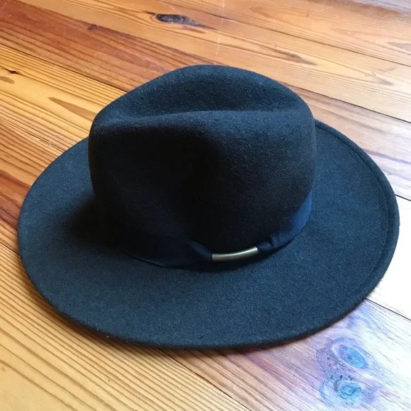 World Market Green Olive Wool Wide Brim Hat, EUC, 22” - Picture 7 of 16